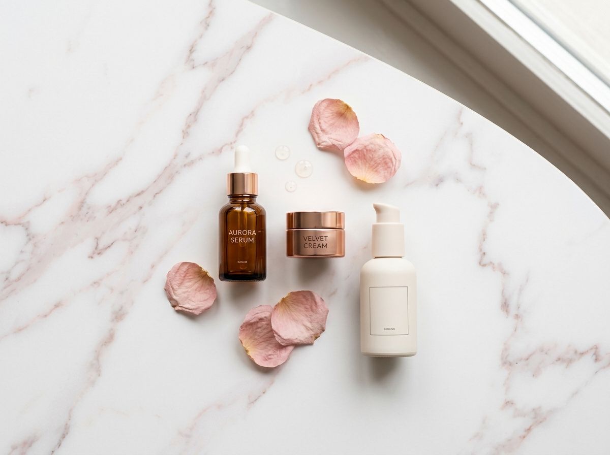 Flat lay de skincare